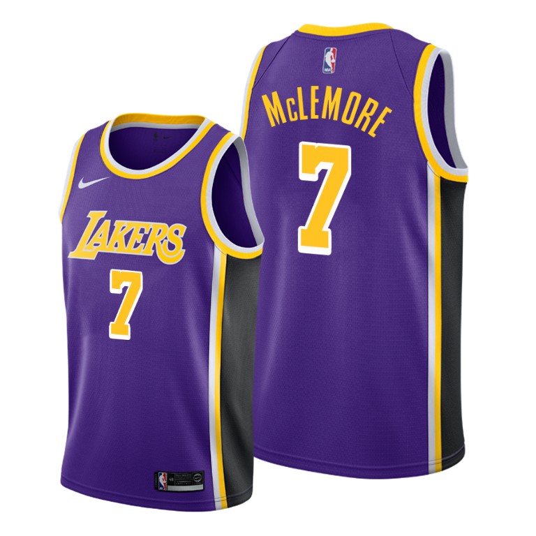 Men's Los Angeles Lakers Ben McLemore #7 NBA 2021 Statement Edition Purple Basketball Jersey HYY5383JB